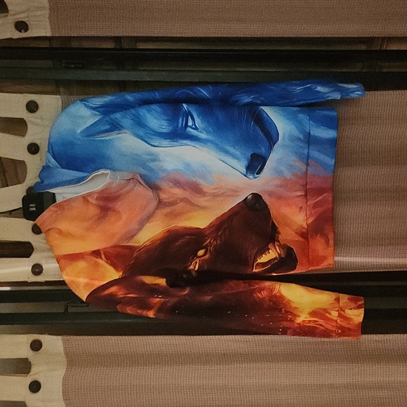 Cosplay 3D Fire and Ice Wolk Hoodie - Picture 2 of 2